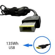 آداپتور لپ تاپ لنوو 20V 6.7A USB