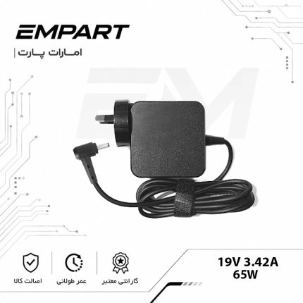 آداپتور لپ تاپ ایسوس مربعی زنبوک سر درشت 19V 3.42A ASUS
